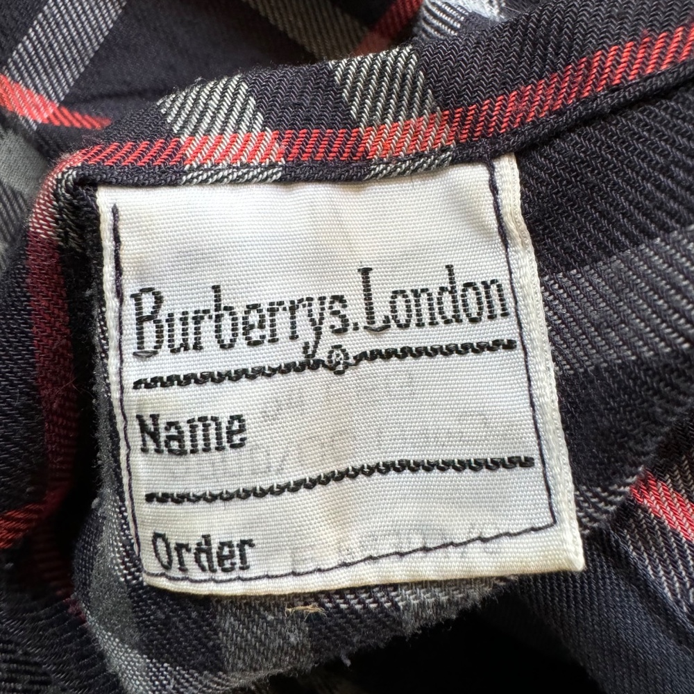 Men's Burberry Navy Trench Coat - Picture 5 of 8